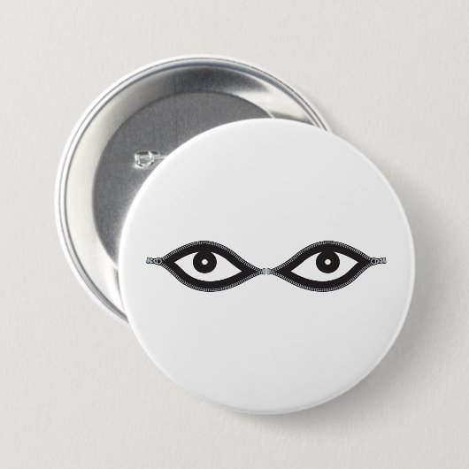 Zipper Eyes Ronde Button 7,6 Cm (Voorkant /achterkant)