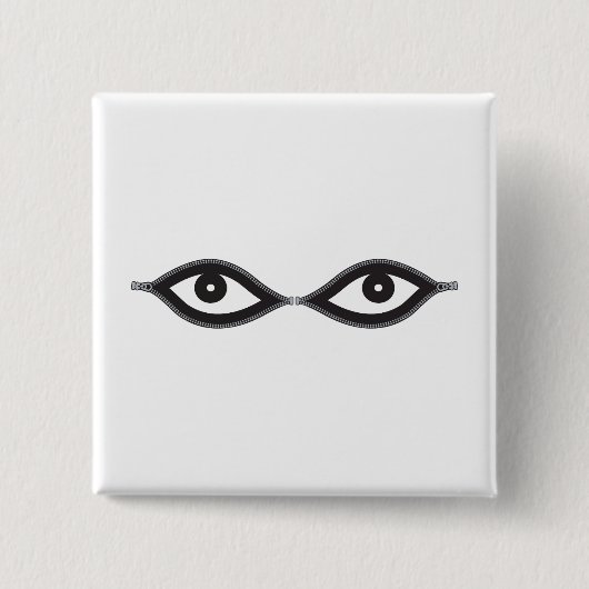 Zipper Eyes Vierkante Button 5,1 Cm (Voorkant)