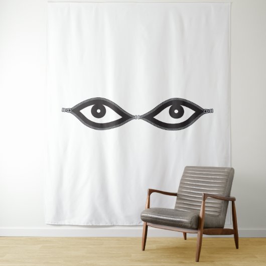 Zipper Eyes Wandkleed (In situ)