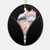 Zipper Heart Keramisch Ornament (Links)