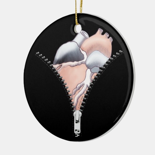 Zipper Heart Keramisch Ornament (Links)