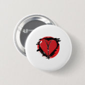 Zipper Heart Ronde Button 5,7 Cm (Voorkant /achterkant)