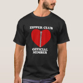 Zipper Heart Surgery Recovery Open Heart Bypa T-shirt (Voorkant)
