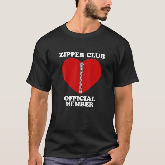 Zipper Heart Surgery Recovery Open Heart Bypa T-shirt (Voorkant)