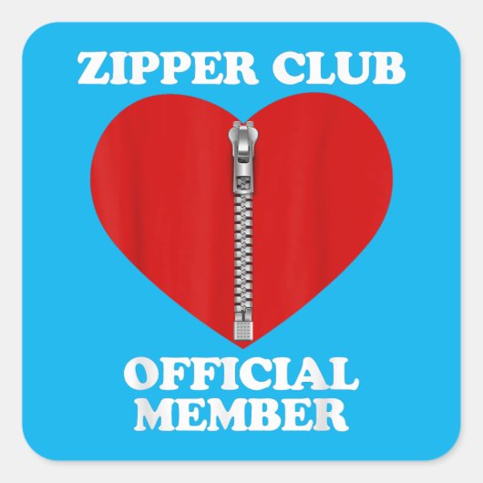 Zipper Heart Surgery Recovery Open Heart Bypa Vierkante Sticker (Voorkant)