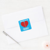 Zipper Heart Surgery Recovery Open Heart Bypa Vierkante Sticker (Envelop)