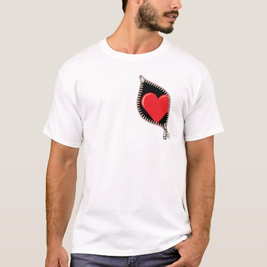 Zipper Heart T-shirt (Voorkant)