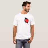 Zipper Heart T-shirt (Voorkant volledig)