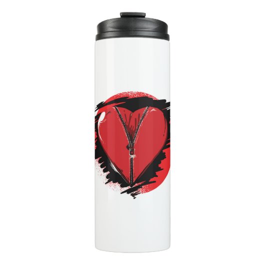 Zipper Heart Thermosbeker (Voorkant)
