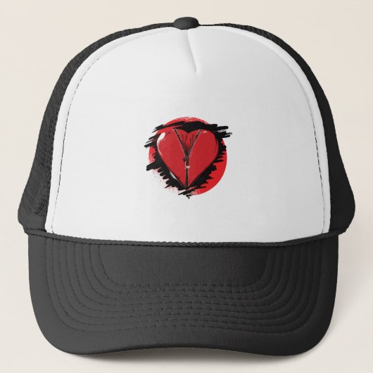 Zipper Heart Trucker Pet (Voorkant)