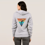 Zipper Hoodie-Logo voor vrouwen op de rug Hoodie (Achterkant volledig)