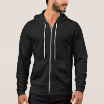Zipper Hoodie, zwart en grijs