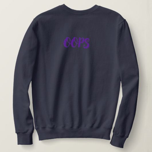 Zipper Lips “Oops” Trui (Design achterkant)