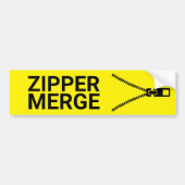 Zipper Merge Bumpersticker (Voorkant)