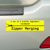 Zipper Merge Bumpersticker (Op auto)