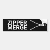 Zipper Merge Bumpersticker (Voorkant)