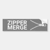 Zipper Merge Bumpersticker (Voorkant)