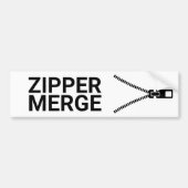 Zipper Merge Bumpersticker (Voorkant)