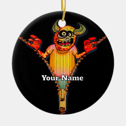 Zipper Monster Keramisch Ornament (Voorkant)