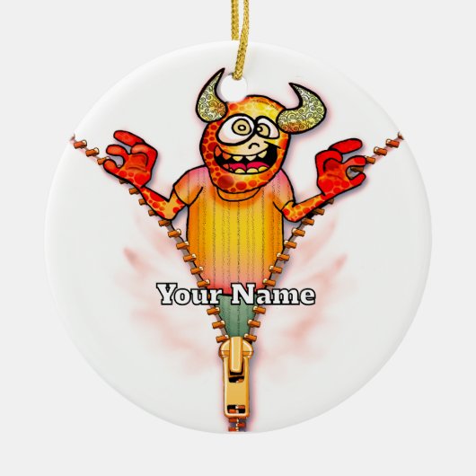 Zipper Monster Keramisch Ornament (Voorkant)