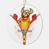 Zipper Monster Keramisch Ornament (Links)