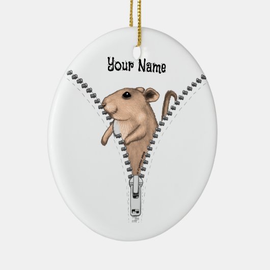 Zipper Mouse Keramisch Ornament (Rechts)