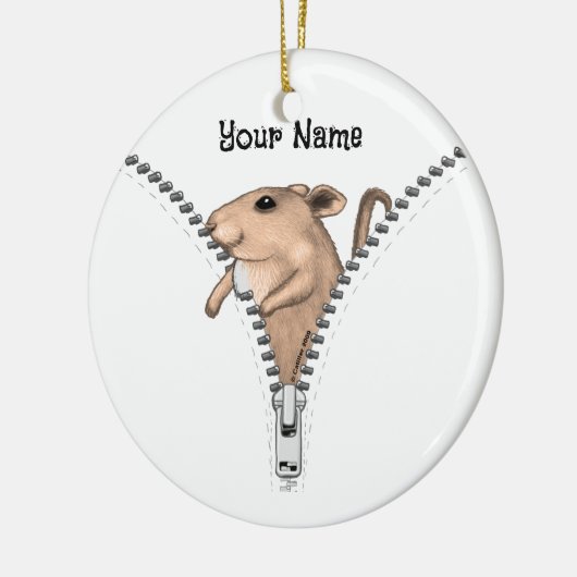 Zipper Mouse Keramisch Ornament (Links)