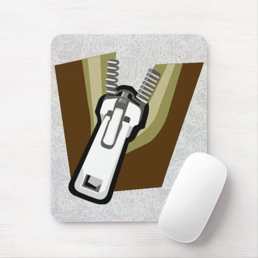 "Zipper on a mousepad" Muismat (Met muis)