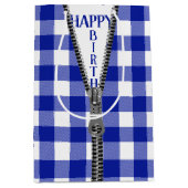 Zipper op de buffelplaat medium cadeauzakje (Voorkant)