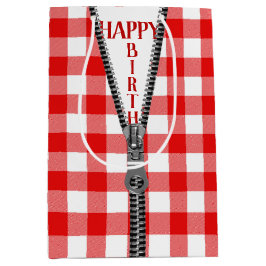 Zipper op de buffelplaat medium cadeauzakje