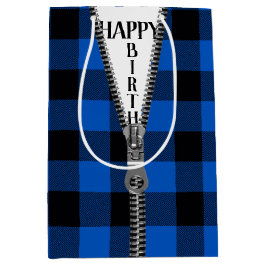 Zipper op de buffelplaat medium cadeauzakje