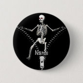 Zipper Skeleton Ronde Button 5,7 Cm (Voorkant)