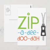 Zipper Zip Briefkaart (Voorkant / Achterkant)