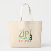 Zipper Zip Grote Tote Bag (Voorkant)