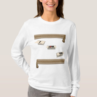 Zippered liefde biecht t-shirt