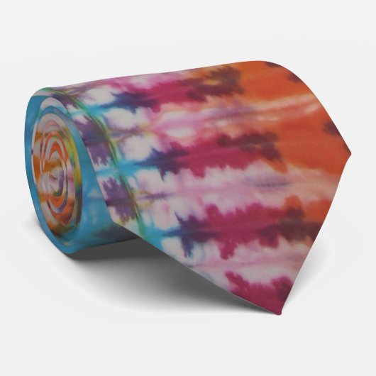 Zippie Red Tip Tie Dye Necktie Stropdas (Opgerold)