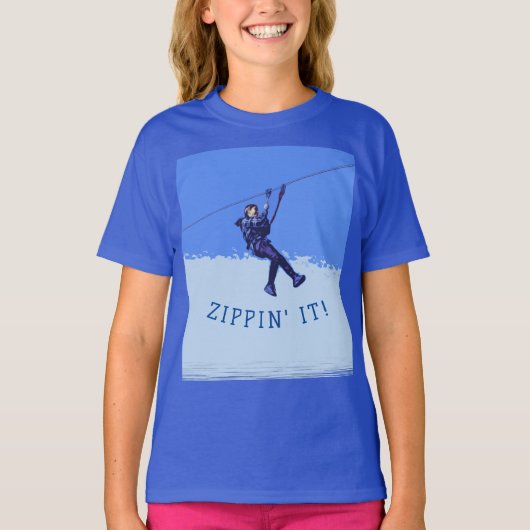 ZIPPIN' IT! - Zipline Rider T-shirt (Voorkant)