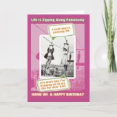 Zipping mee naar 40 jaar oude verjaardag kaart (Voorkant)