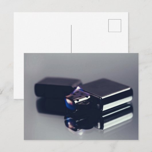 Zippo aansteker. Kunst Briefkaart (Voorkant / Achterkant)