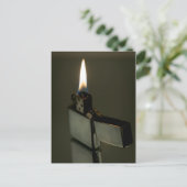 Zippo aansteker. Kunst Briefkaart (Staand voorkant)