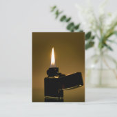 Zippo aansteker. Kunst Briefkaart (Staand voorkant)