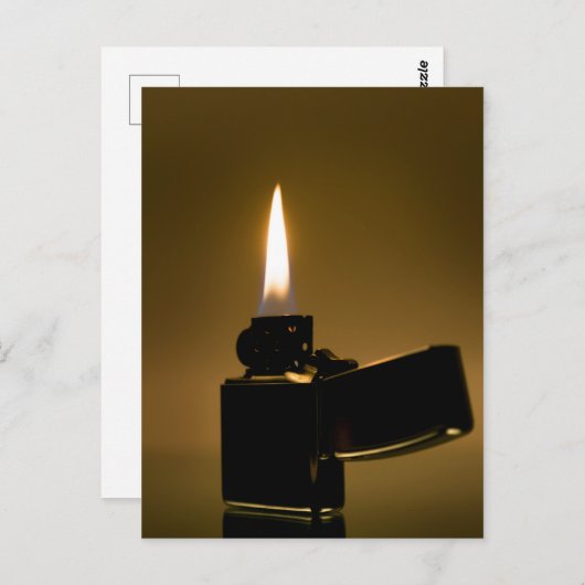 Zippo aansteker. Kunst Briefkaart (Voorkant / Achterkant)