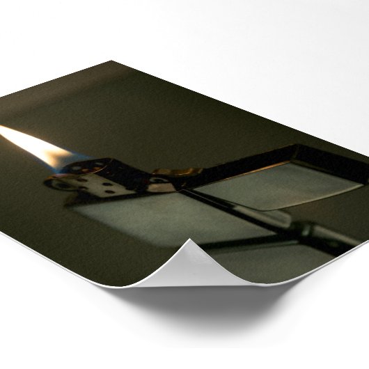 Zippo aansteker. Kunst Poster (Hoek)