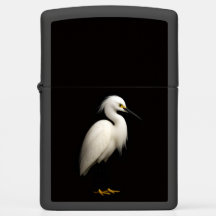 Zippo-aansteker met Elegante Sneeuwreiger