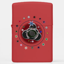 Zippo aansteker sterren rood