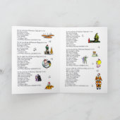 Zippy 12 Dagen van Kerstkaart Feestdagen Kaart (Binnen)