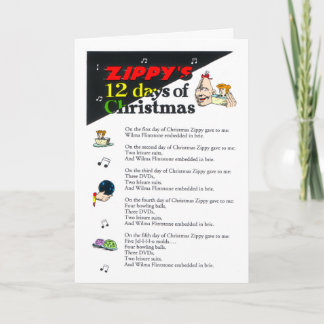 Zippy 12 Dagen van Kerstkaart Feestdagen Kaart