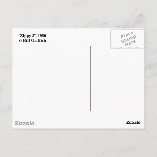 "Zippy 3", 1980 Briefkaart (Achterkant)