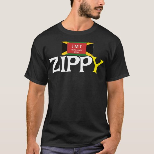 ZIPPY. Basic donker T-shirt (Voorkant)