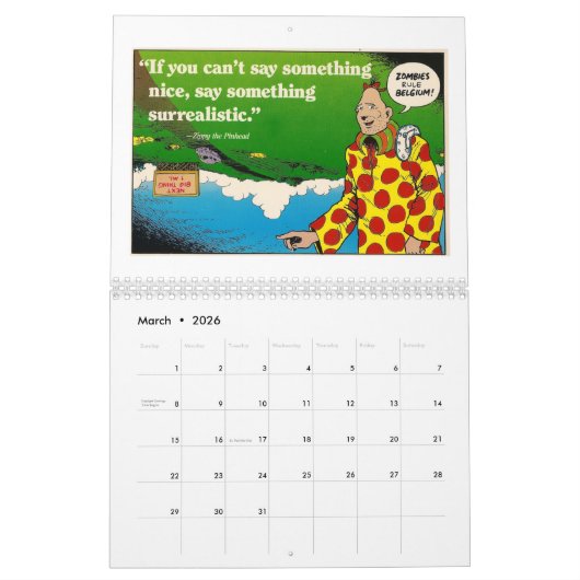ZIPPY CALENDAR 2016 KALENDER (Mar 2026)